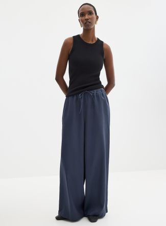 Contemporaine Womens Flowy lyocell elastic-waistband pant