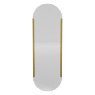 Dmora Espejo Rivara, Forma Ovalada, Tipo De Pared, Estructura Color Transparente, 50x150h Cm Oro