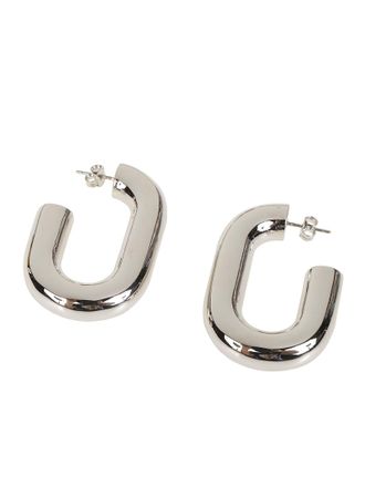 Paco Rabanne XL Link Hoops Hoop Squared Brass Earrings