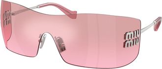 Miu Miu MUB53S 1BC70Y Womens Sunglasses Silver Size 144