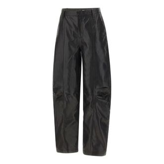 Rotate Rotate Birger Christensen, Dames, Broeken, Zwart, Maat: XS Leer