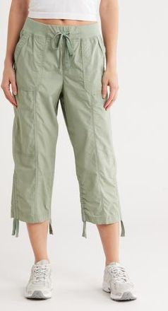DKNY Peached Poplin Convertible Utility Pants in Lily Pad at Nordstrom Rack, Size X-Large