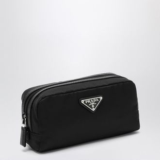 Prada Black Re-Nylon beauty case with logo
