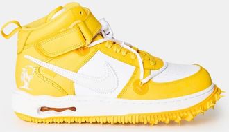 Off-white Mens Off White AF1 Color Block Hi Top Sneakers in Yellow/White - Size UK 7