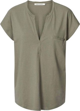 Rabens Saloner Womens Cap Sleeve Top In Blanca