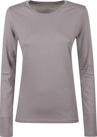 Majestic Filatures Col Rond ML - Dames - Longsleeves - Grijs - S - Tops