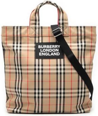 Burberry Pre-owned Tote Bags, female, Beige, Size: ONE SIZE Pre-owned Vintage Tote Bag