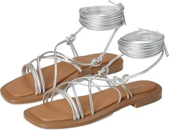 Seychelles Lilac Two Metallic Leather Womens Sandals Silver Leather : 7.5 M, Leather/Rubber