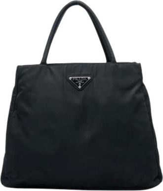 Prada Pre-owned Nylon Tote - Dames - Vintage Shopper - Zwart - ONE Size - Nylon - Vintage