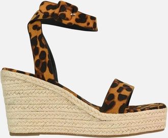 XY London Womens XY London Womens/Ladies Linda Woven Wedge Heel Platform Sandals - Brown - Size: 5