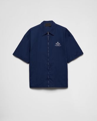 Prada Short-sleeved technical cotton shirt