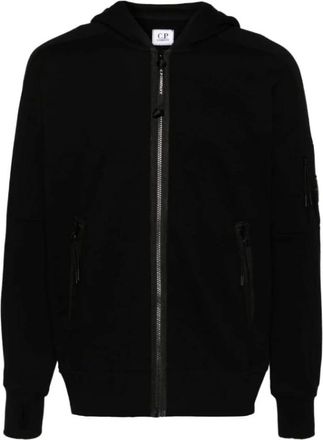 C.P. Company C.p. Company, Hoodies & sweatvesten, Heren, Zwart, S, Katoen, Katoen Zip Hoodie Sweatshirts