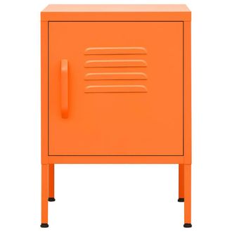 Berkfield Home Nightstands 2 pcs Orange 35x35x51 cm Steel | Size: 35 x 35 x 51 cm