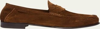 Tom Ford Mens Ripley Suede Twist-Strap Loafers