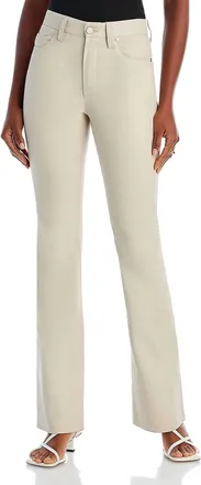 Blank NYC Womens Faux Leather Pants In White