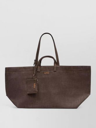 A.P.C. le drummer cotton shopper beach bag