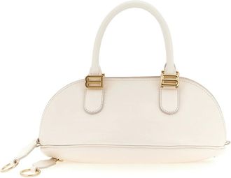 Balenciaga Tassen, Dames, Wit, ONE Size, Leer, Bolero Bowling Bag Mini