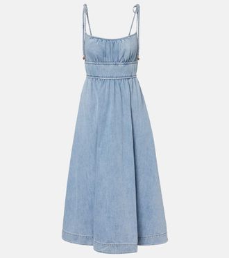 Zimmermann Wanderlust denim midi dress