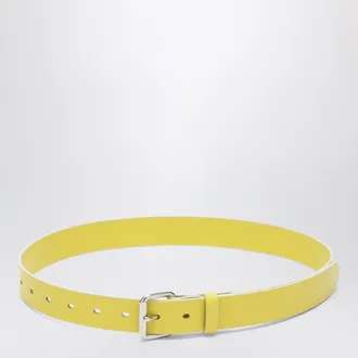Auralee Yellow belt in shiny cowhide