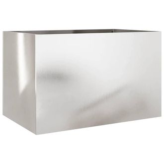 Berkfield Home Planter Silver 62x40x39 cm Stainless Steel | Size: 62 x 40 x 39 cm