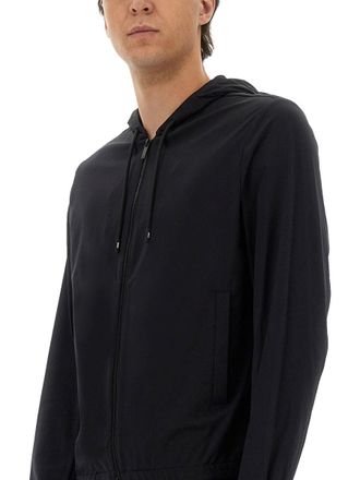 HUGO BOSS Hooded Polyamide Jacket - Black