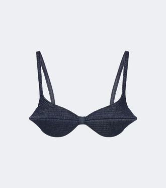 Jean Paul Gaultier Sujetador de denim