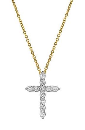 LuvMyJewelry Sacred Cross Diamond Pendant Necklace in 10K Yellow Gold at Nordstrom Rack