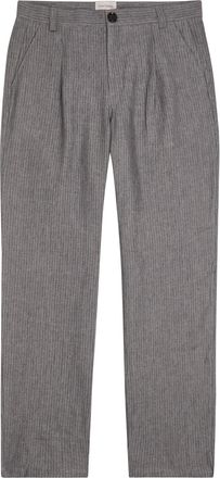 Oliver Spencer Wilkins Striped Straight-leg Linen Trousers - Grey - 36 (W36 / XL)