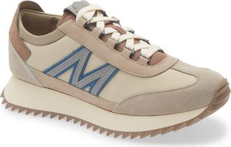 Moncler Pacey2 Suede & Nubuck Sneaker in Mud Brown at Nordstrom, Size 41