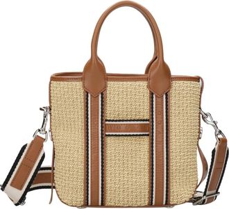 Hogan Raffia en lederen boodschappentas - Dames - Handtassen - Veelkleurig - ONE Size - Katoen - Tassen