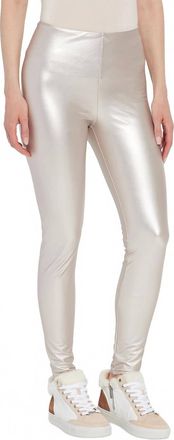 Lyss&eacute; Freya Lightweight Faux Leather Leggings In Metallic Deep Alabaster