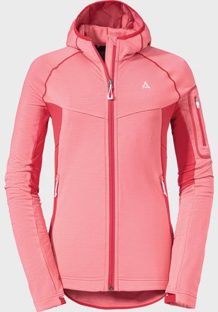 Sch&ouml;ffel Fleecejacke SCH&Ouml;FFEL Fleece Hoody Hydalen L, Damen, Gr. 34, rosa (3245, rosa), Oberstoff : 95% Polyester 5% Elasthan, regular fit, hoch geschlossener 