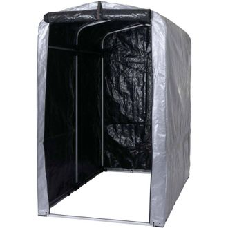 Hhg Garage per biciclette 448, garage tagliaerba tenda, alluminio protezione uv impermeabile 201x121x201cm, silver