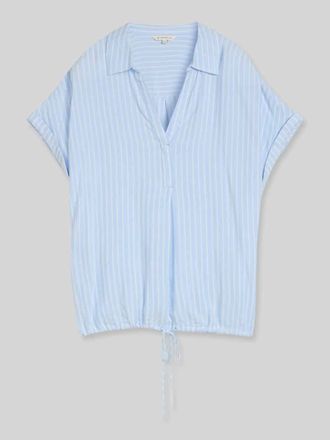 Tom Tailor Relaxed Fit Bluse aus Viskose in Hellblau, Gr&ouml;&szlig;e 34