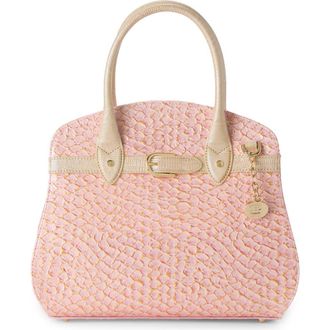 Brahmin Rosetta Embossed Leather Satchel in Pink at Nordstrom