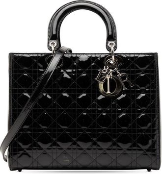 Dior Pre-owned Dior Large Patent Cannage Lady Dior INK1JPIVLJFZA75D