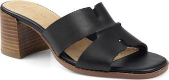 Artisan by Zigi Dazz Slide Sandal in Black Leather at Nordstrom, Size 11
