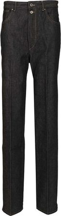 Christophe Lemaire Broeken - Dames - Regular Fit Jeans - Grijs - S - Leer - Jeans