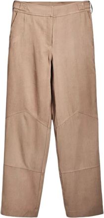 Desigual Pantaloni Alma - Dames - Broeken - Bruin - S - Polyester - Broeken