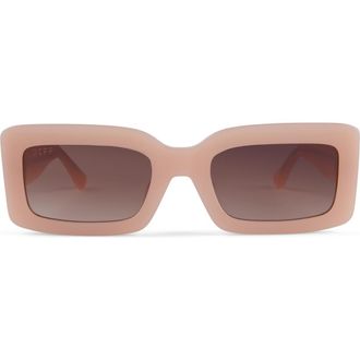 DIFF Eyewear Indy 51mm Gradient Rectangular Sunglasses in Brown Gradient at Nordstrom