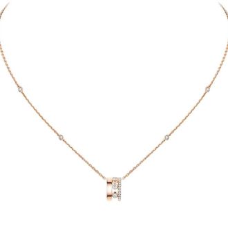 Messika Move Romane 18k Rose Gold Diamond Necklace 07158