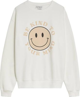 Catwalk Junkie Liefde is Leven Sweater - Dames - Sweatshirts - Wit - XS - Katoen - Hoodies & sweatvesten