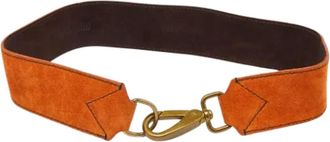 Miu Miu Pre-owned Belts, female, Orange, Size: ONE SIZE Pre-owned Suede belts