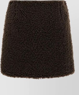 Moncler teddy-effect mini skirt