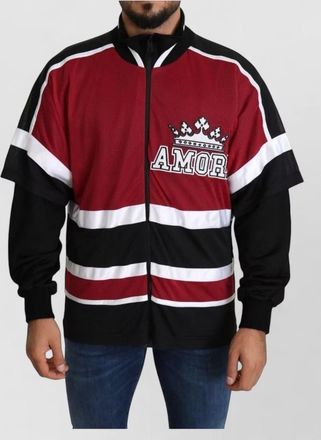 Dolce & Gabbana colorblock zip up sport jacket