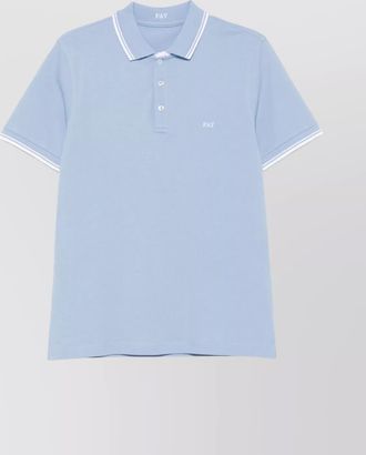 Fay polo shirt with contrasting collar and short sleeves
