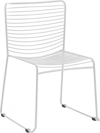 Oresteluchetta Conjunto de 2 sillas de exterior en acero blanco mate