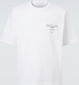 Prada T-shirt oversize in jersey di cotone