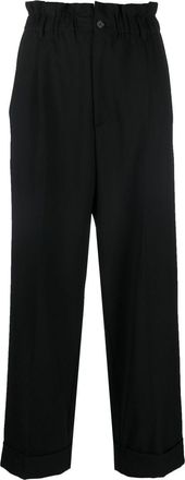 Parosh Parosh paperbag broek met rechte pijpen