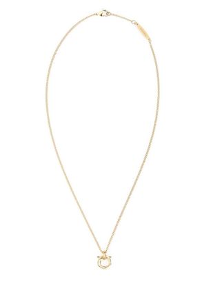 Ferragamo Golden Gancini Pendant Necklace